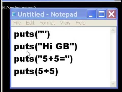 Ruby Run A Ruby Program From A File Youtube