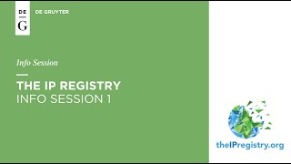 Full De Gruyter The IP Registry Info Session 1 Guide