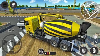 Cement Mixer Truck Driving Simulator - Filling Concrete At Construction Site - Android Gameplay screenshot 3