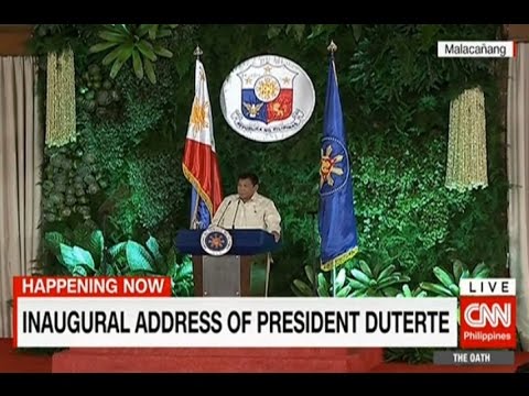 The inaugural address of President Rodrigo Duterte