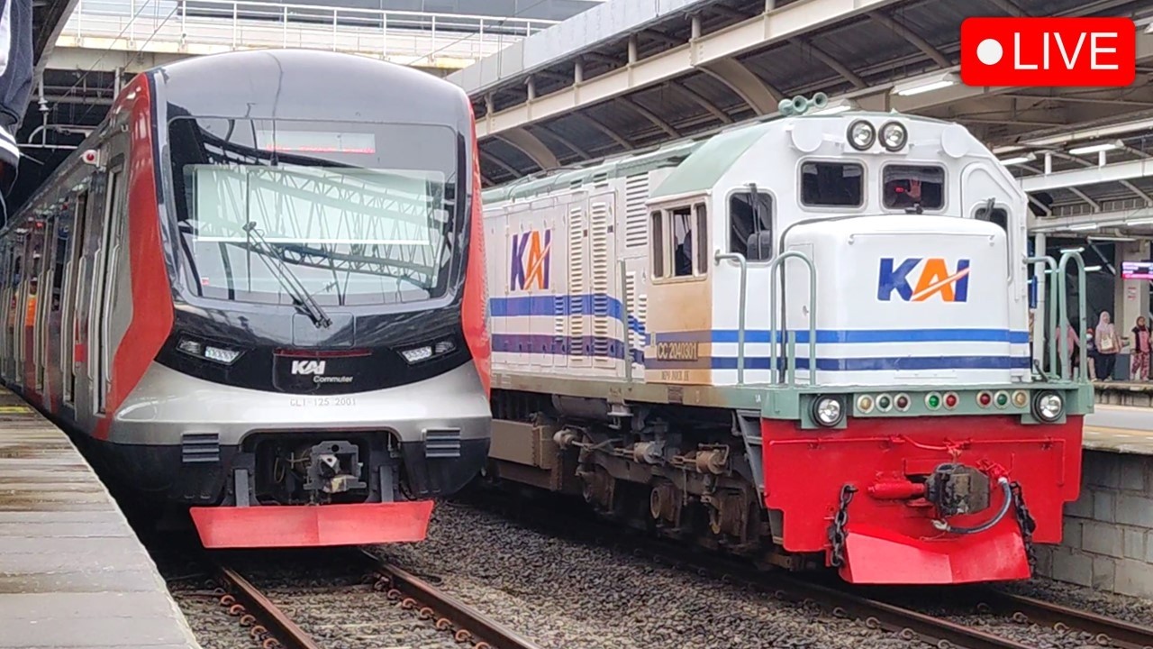 🔴 LOKOMOTIF CC 204 LIVERY WNB KE JAKARTA LAGI !! Hunting Kereta Datang Berangkat Stasiun Jatinegara