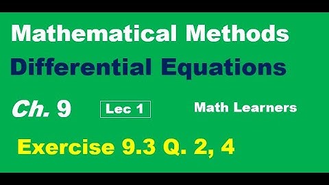 Differential Equations Ch 9. Lec 1 Exercise 9.3