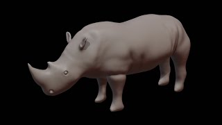 Rhino Sculpture Base Mesh - Link in the description! #shorts