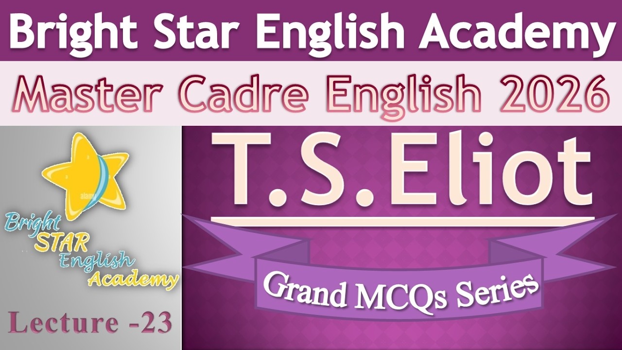 Most Important MCQs on T. S. Eliot ##Lecture - 23##Contemporary Age##