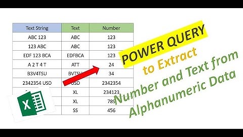 How to Extract Number and Text from Alphanumeric data by using Power Query