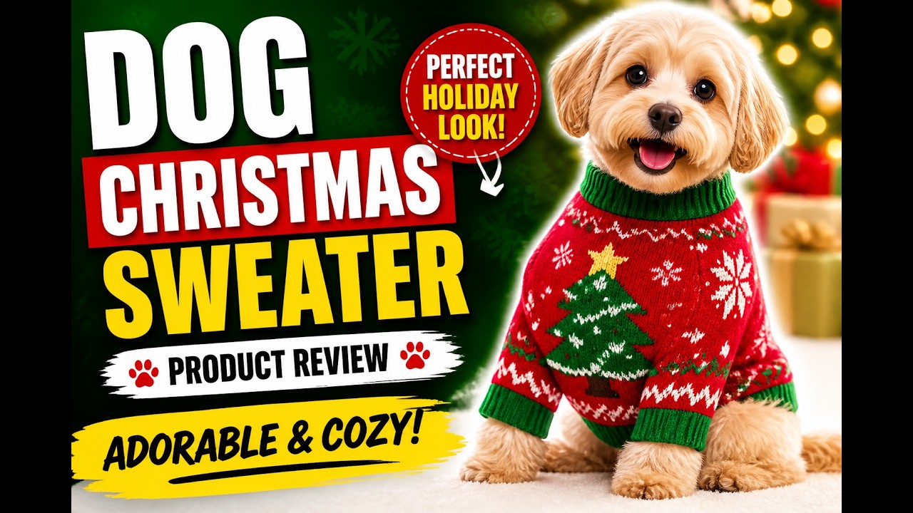 Dog Christmas Sweater - Product Review - Adorable and Cozy - YouTube