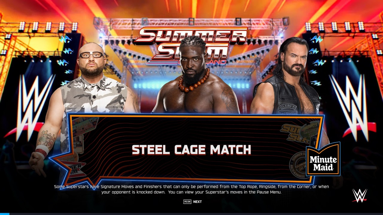 Drew McIntyre vs Oba Femi vs Bubba Ray Dudley – Brutal Steel Cage Match