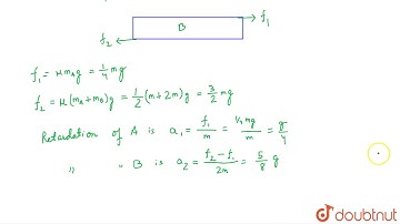 Figure shows a small block `A` of mass `m` kept at the left end of `a` plank `B` of mass `M = 2m...