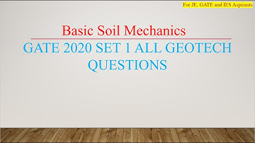 GATE CIVIL 2020 SET 2 ALL GEOTECH QUESTIONS #gate #gate2022 #gate2024 #gate2024 #gateexam #ies