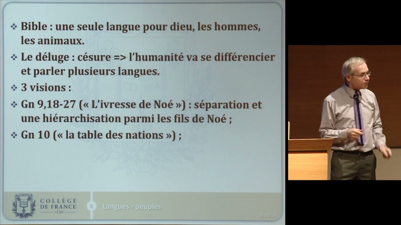 La condition humaine : Proche-Orient ancien et Bible hébraïque (4) - Thomas Römer (2012-2013)