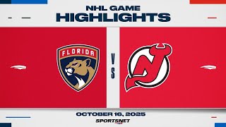 NHL Highlights | Panthers vs. Devils - October 16, 2025