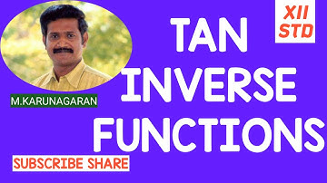 12th  STD Maths Ex.4.3 (2)(i)(ii),(3) (i)(ii)(iii), (4)(i)(ii)INVERSE TRIGONOMETRIC FUNCTION of Tan