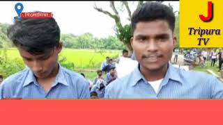 বিলোনিয়া মহকুমার ভাত খলায় কপি ছাড়া দ্বাদশ শ্রেণী বিদ্যালয়ের মাঠের মাঝে বিল্লিং তোলার প্রতিবাদে