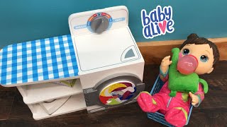 Laundry Day with Sick BABY ALIVE Mix My Medicine Doll
