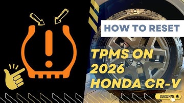 Quick and Easy TPMS Light Reset for Your 2026 Honda CR-V (ON EVERY TRIM)