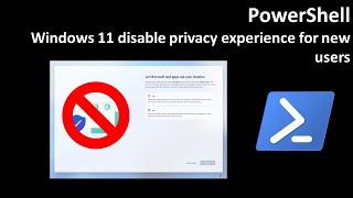 PowerShell: Windows 11 disable privacy experience for new users