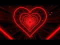 Heart tunnelred heart background  neon heart background 10 hours vjloops vj  abstract