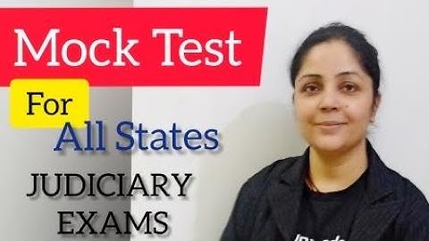Mock Test for All State Judiciary Exams | #mocktest #judiciary #rjs #mocktest