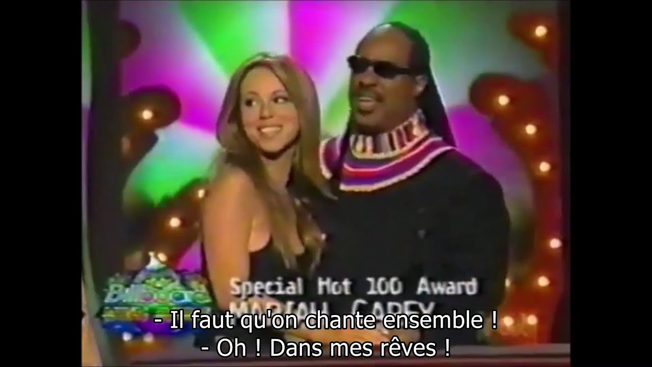 1998 Mariah Carey Acceptance Speech at the Billboard Music Awards (presented by Stevie Wonder)(STFR)