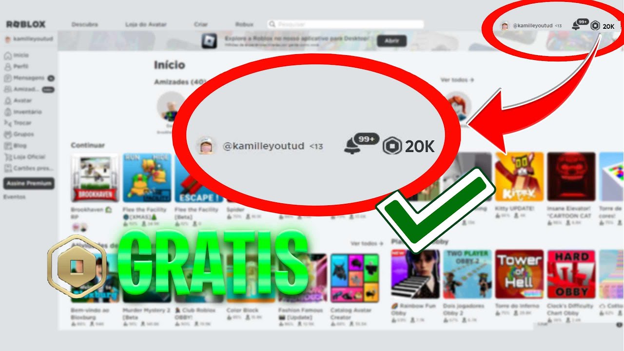 COMO GANHAR ROBUX GRÁTIS EM MENOS DE 1 HORA NO ROBLOX!🤑 [Funciona