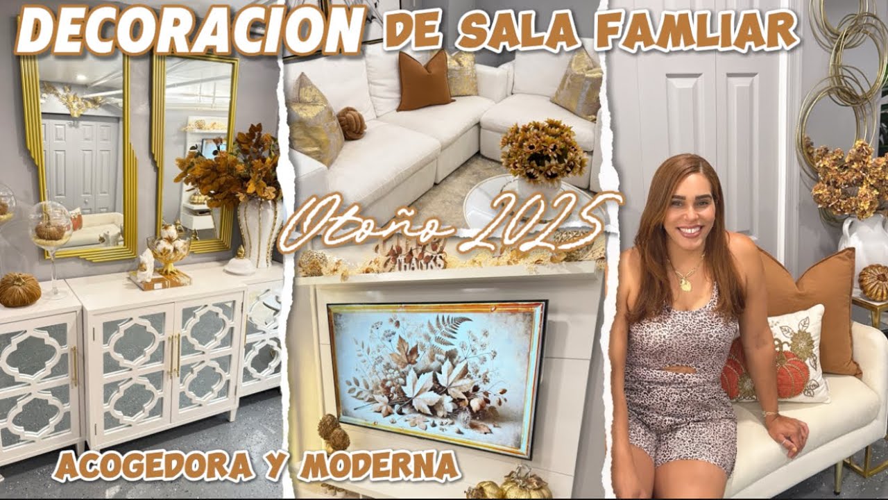 Decoración de sala familiar acogedora y moderna🍂 - Otoño 2025🍁
