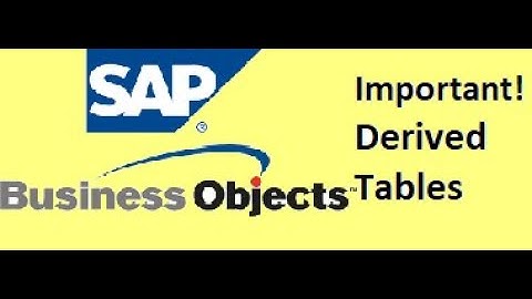 SAP BO Interview Questions: Derived Tables Part-I