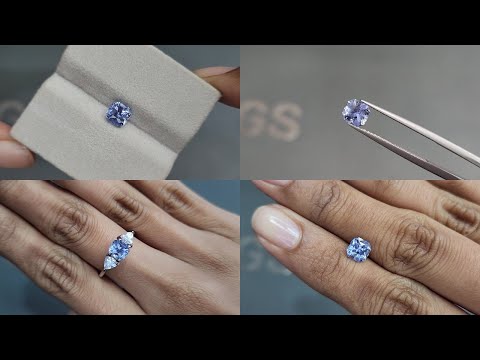 Unheated sapphire Pastel Blue radiant cut 1.51 carats, Sri Lanka  Video  № 1