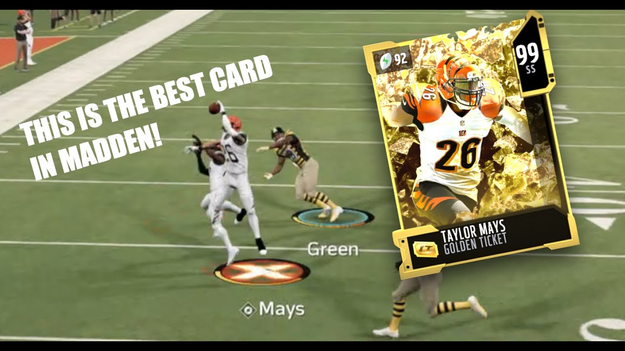 Mut Card Golden Ticket Taylor Mays is the best MUT card ever! - Madden 20 ...