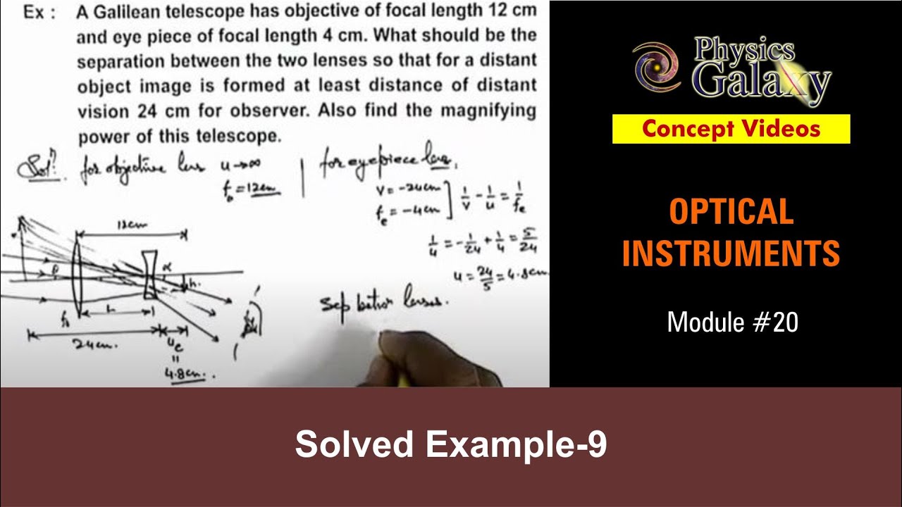Class 12 Physics | Optical Instruments | #20 Example-9 on Optical Instruments| For JEE & NEET