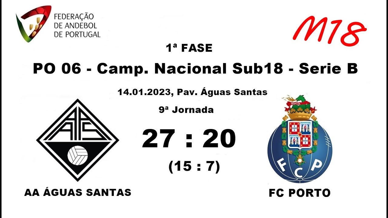 (SUB18) AA ÁGUAS SANTAS 27X20 FC PORTO