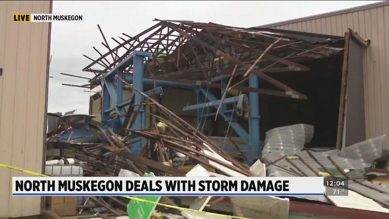 Storm damage all across West Michigan - YouTube
