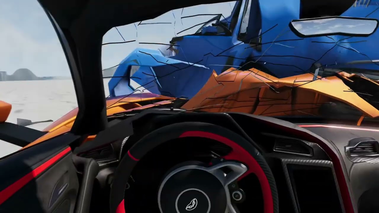 Beam.NG Sunburst vs super car head on