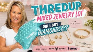 💎 Did I Find REAL Diamonds! ThredUP Mixed Jewelry Lot Unboxing | Kate Spade, Tory Burch & More!
