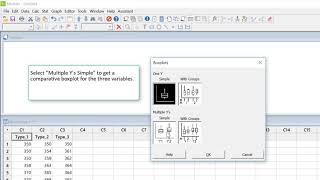 How to Generate a Comparative Boxplot in Minitab