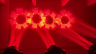 7x40W Bee Eye Moving Head Light 3 in 1 with 8W RGB Animation Laser with LED Ring light LD-464