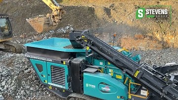 Powerscreen Trakpactor 290SR - crushing HARD QUARRY ROCK (NZ)
