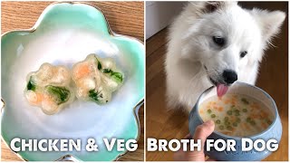 Homemade dog food recipe: Kumo&#39;s chicken &amp; vegetable broth