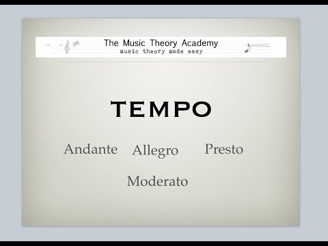 Music Theory Lesson   Tempo