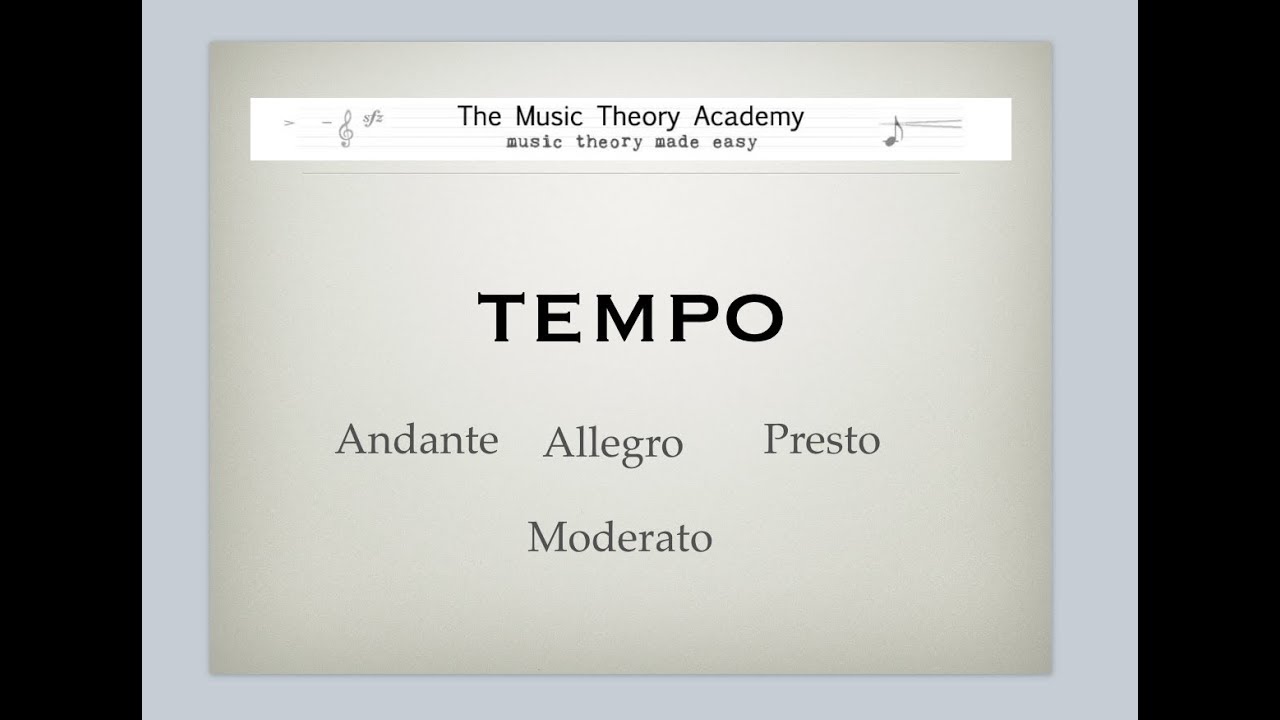 Classical Music Tempo Chart