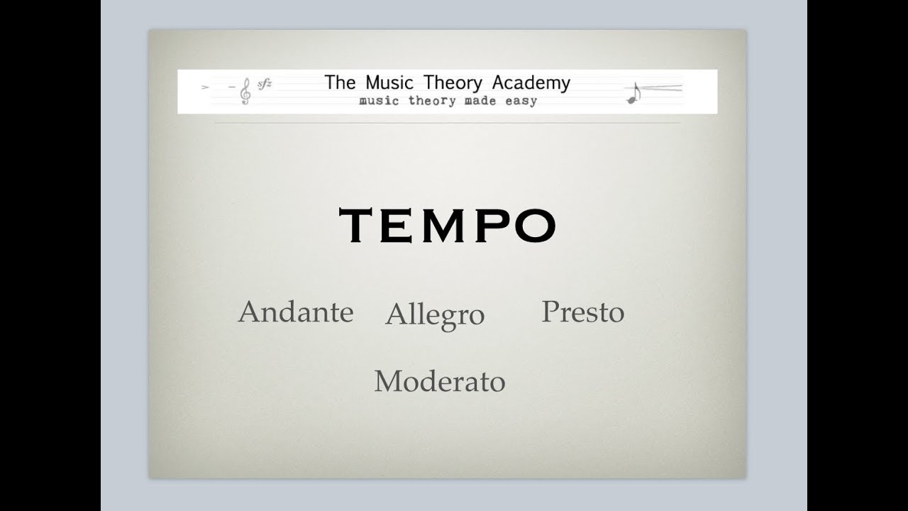 Tempo Marking Chart