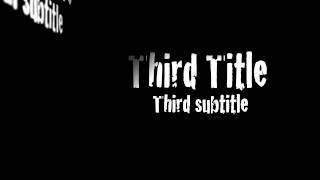 3 D title sequence with Motion 4/ Apple motion 4
