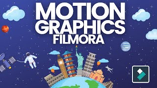 Create MOTION GRAPHICS in FILMORA X 2021 Tutorial