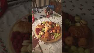 North Pole Breakfast with pastry breakfast party board