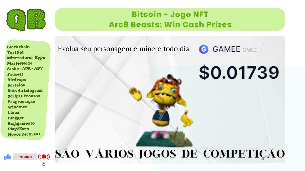Bitcoin - Jogo NFT - Arc8 Beasts: Win Cash Prizes