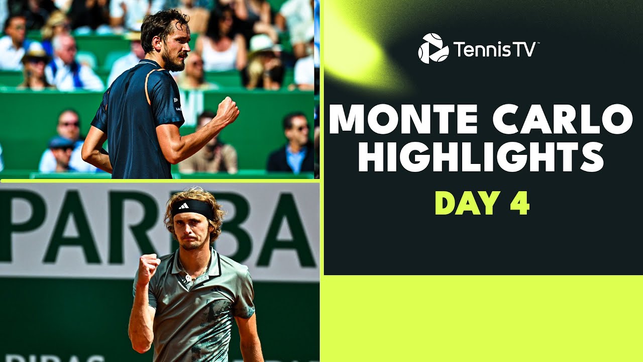 Medvedev, Zverev, & More All Action | Monte Carlo Highlights Day 4 - YouTube