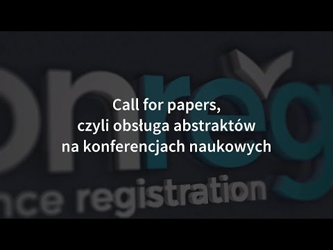 Wideo: Jak Pisać Abstrakty Konferencji Conference