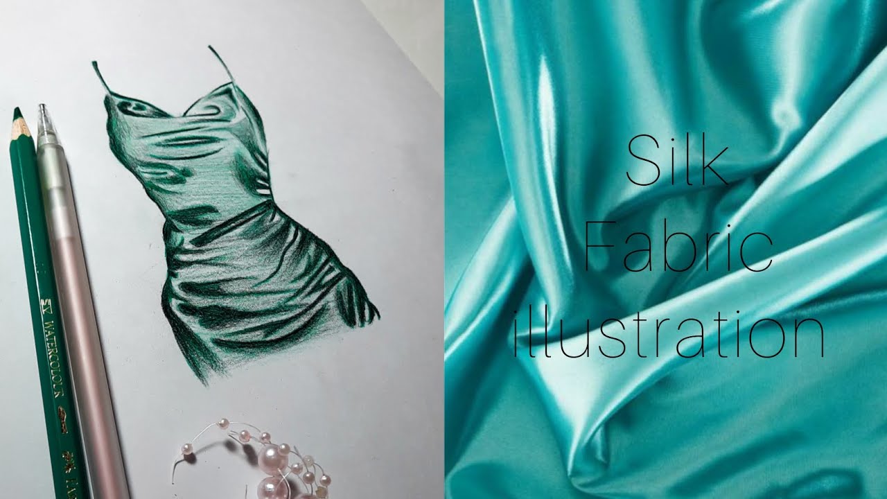 silk Fabric/fashion illustration/Asal fashion art... - YouTube