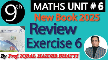 Chap # 6| Trigonometry| Review Exercise 6 | 9th Class  New Edition 2025 Math| Lec 9