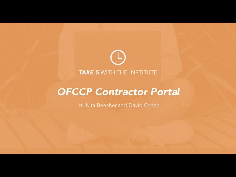 Take 5: OFCCP Contractor Portal