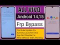 All VIVO Android 14 FRP Bypass Without Pc| VIVO Google Account Lock Unlock | New Update 2025
